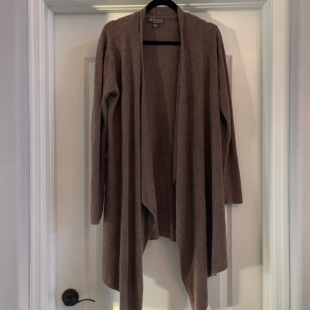 Barefoot Dreams CozyChic Lite Brown Cardigan